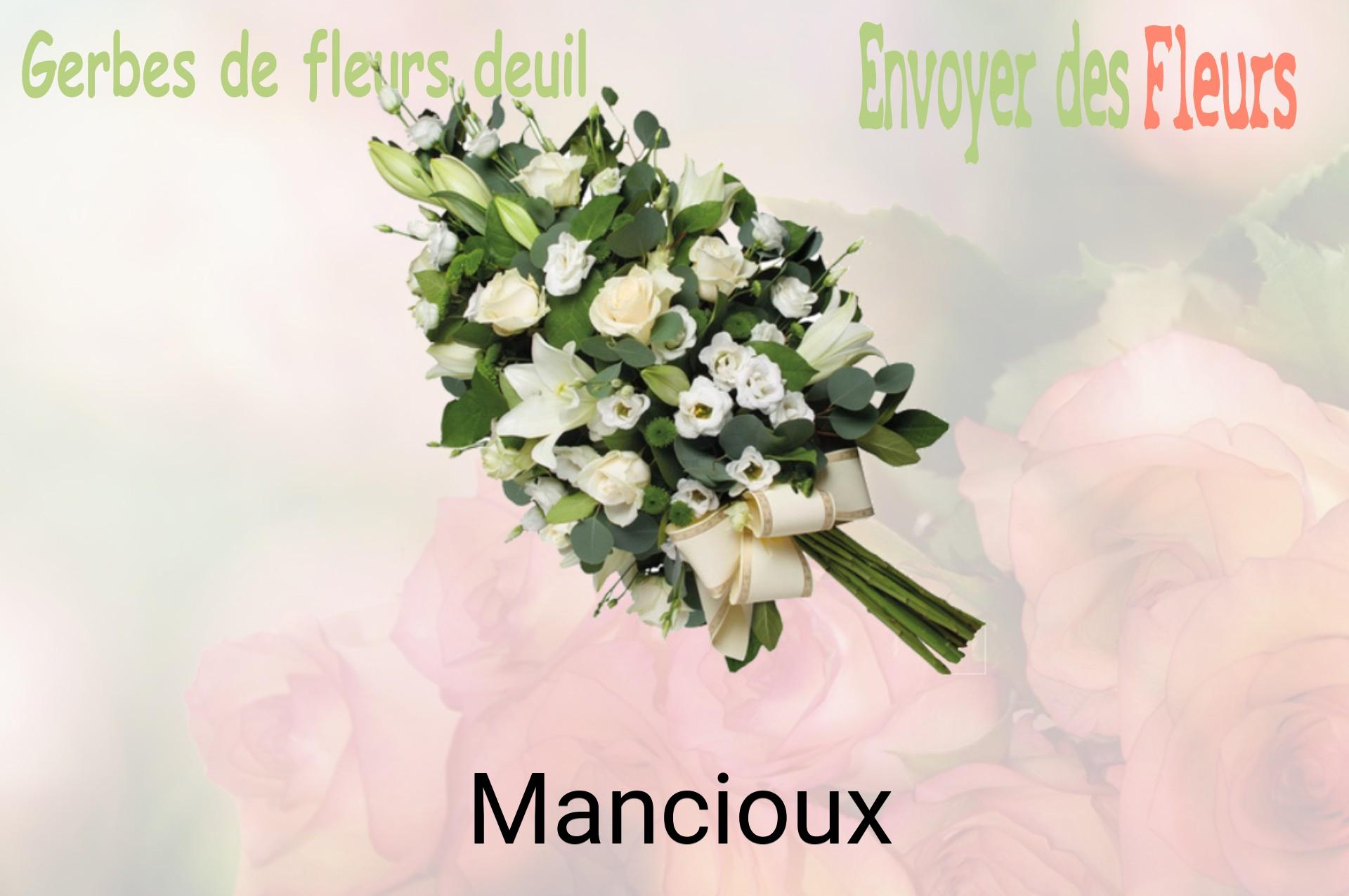 Gerbe de fleurs de deuil livrée à Mancioux